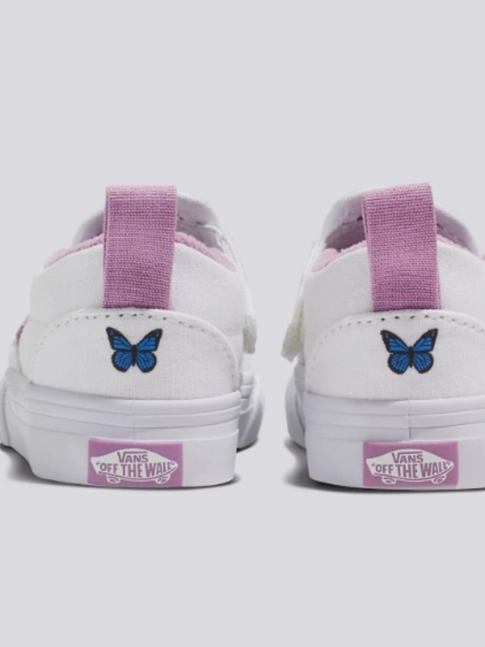 Vans SLIP ON V (Butterfly Kisses) White Toddler Girls' Shoes Size 9